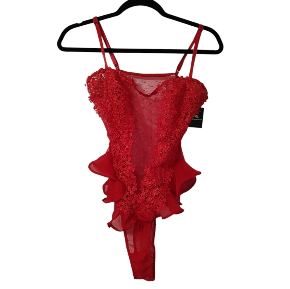 Just Sexy Lingerie Red Lace Size S